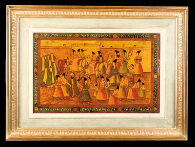 Az egyik festett panelpár, Qajar Iran, 1850-75 alkotó: Iranian School