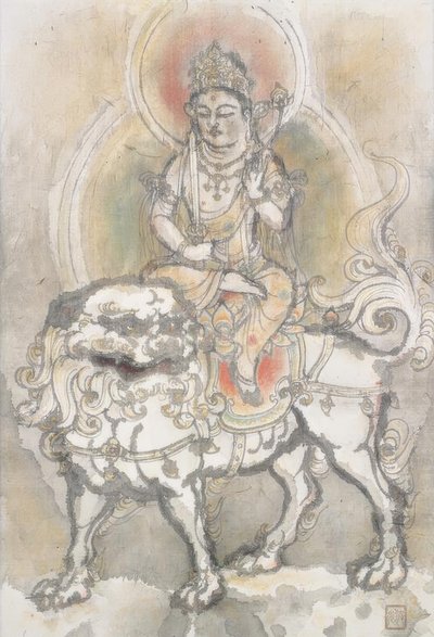 Irie Hako, Manjushri oroszlánon ül alkotó: Irie Hako