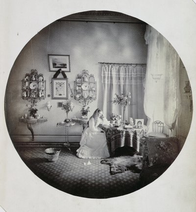 A Muckross House belseje, 1865 körül (albumnyomat) alkotó: Irish Photographer