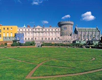 Dublini kastély, kilátás a kertből alkotó: Irish School