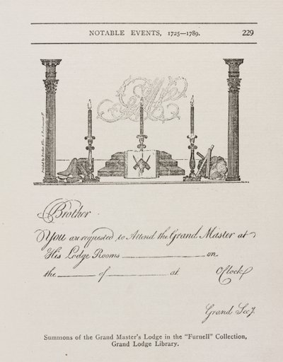 A nagymesterek páholyának idézése, 1700-as évek közepe alkotó: Irish School
