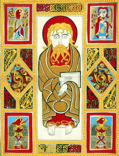 illusztráció a The Book of Kellsből, 800 (megvilágítás) alkotó: Irish School