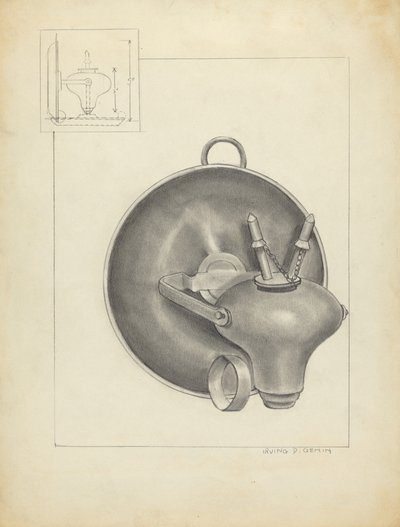 Lámpa alkotó: Irving D. Genin