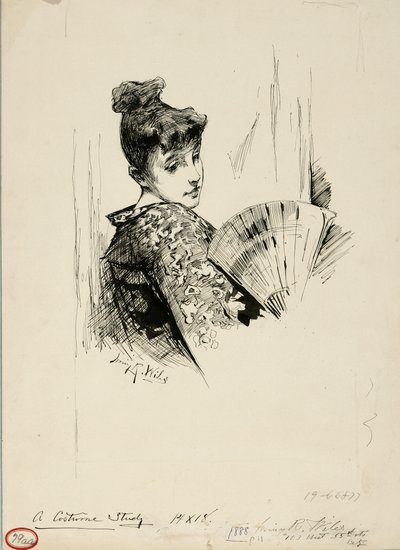 Egy jelmeztanulmány alkotó: Irving Ramsay Wiles