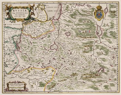 Nyugat-Oroszország térképe innen: északi és keleti része, 1664 alkotó: Isaac Abrahamsz. Massa