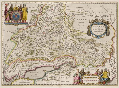 Dél-Oroszország térképe: északi és keleti része, 1664 alkotó: Isaac Abrahamsz. Massa