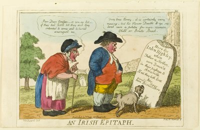 Egy ír sírfelirat alkotó: Isaac Cruikshank
