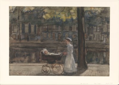 Szoba babakocsival a Keizersgrachton alkotó: Isaac Israels