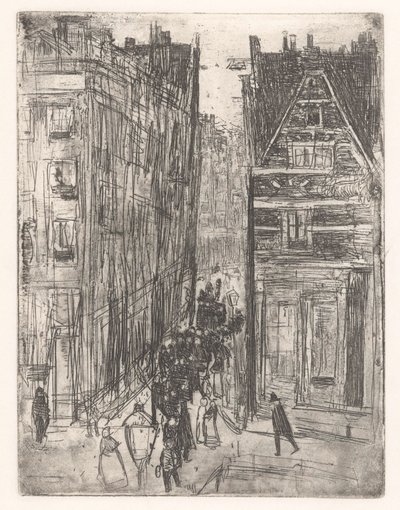Gasthuismolensteeg Amszterdamban alkotó: Isaac Israels