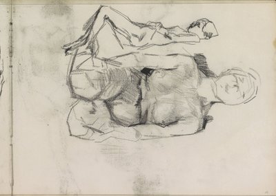 Térdelő és fekvő női akt alkotó: Isaac Israels