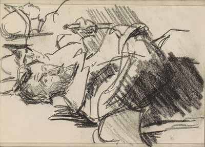 Szakállas férfi és két páncélos férfi alkotó: Isaac Israels