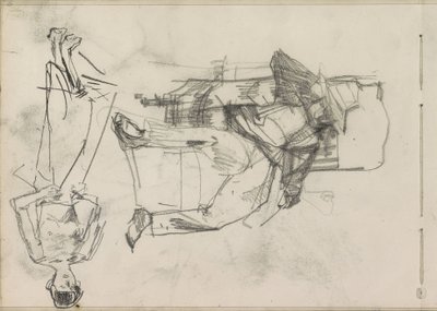 Férfi egy széken és egy álló nő alkotó: Isaac Israels