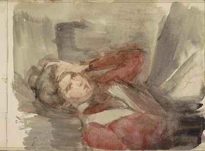 Egy ismeretlen fiatal nő portréja alkotó: Isaac Israels
