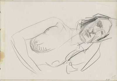 Fekvő női akt alkotó: Isaac Israels