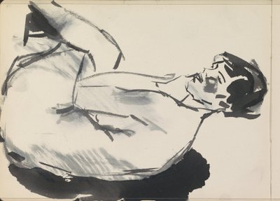 Ülő női akt alkotó: Isaac Israels