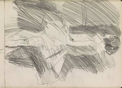 Álló táncos, profilban alkotó: Isaac Israels