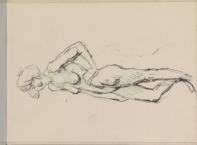Álló női akt alkotó: Isaac Israels