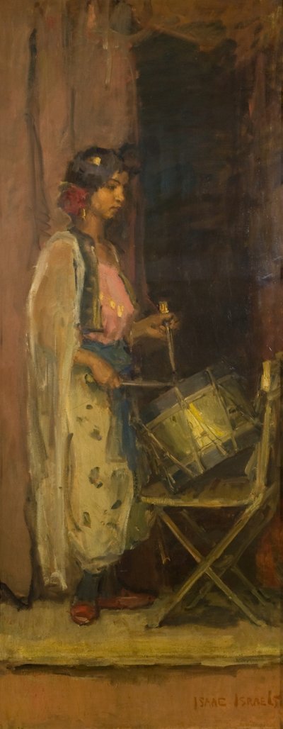 Az egyiptomi doboslány (olaj, vászon) alkotó: Isaac Israels