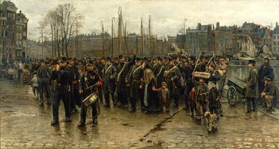 A gyarmati katonák szállítása alkotó: Isaac Israels