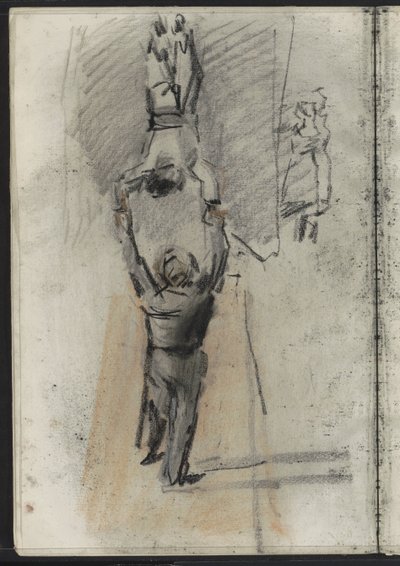 Két akrobata, esetleg a színpadon alkotó: Isaac Israels