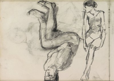 Két ülő női akt alkotó: Isaac Israels