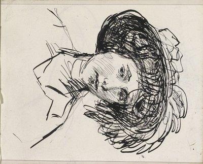 Női fej kalappal alkotó: Isaac Israels