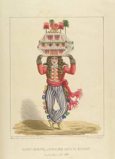 Jaw-Bone, vagy House John-Canoe, 3. lemez a "Sketches of Character..."-ből, 1838 alkotó: Isaac Mendes Belisario