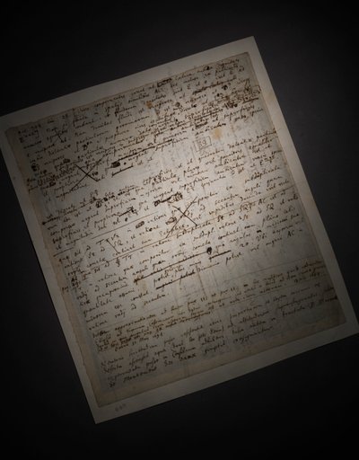 A Principia Mathematica két oldalas átdolgozása alkotó: Isaac Newton