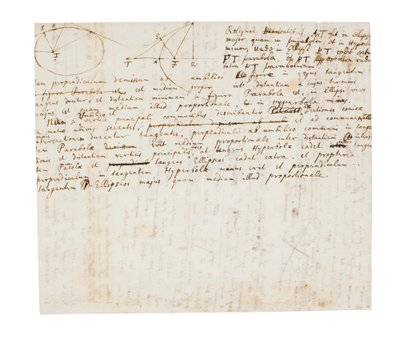 A Principia Mathematica két oldalas átdolgozása alkotó: Isaac Newton