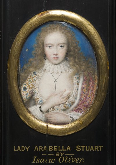 Lady Arabella Stuart (akvarell, pergamen) alkotó: Isaac Oliver