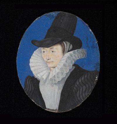 Miniatűr portré egy ismeretlen hölgyről, 1590 körül (wc pergamen) alkotó: Isaac Oliver