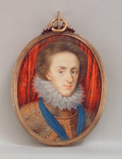 Henrik walesi herceg (1594-1612) portréja 1610 körül (wc pergamen) alkotó: Isaac Oliver