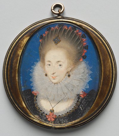 Lucy Russell, Bedford grófnőjének portréja, született Harrington, 1612. alkotó: Isaac Oliver