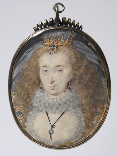 Lucy Russell, Bedford grófnő portréja, szül.: Harrington, c. 1608-1616. alkotó: Isaac Oliver