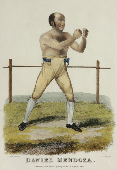 Daniel Mendoza, P. Roberts metszete, 1822-ben megjelent (színes metszet) alkotó: Isaac Robert (after) Cruikshank