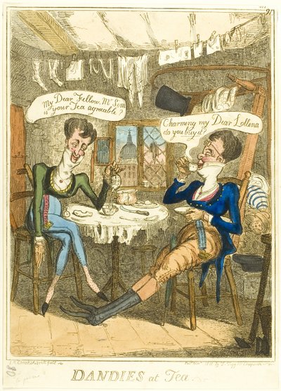 Dandies at Tea alkotó: Isaac Robert Cruikshank