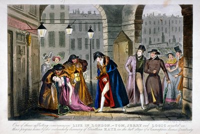 Jelenet a Covent Gardenben, Westminster, London, 1830 alkotó: Isaac Robert Cruikshank