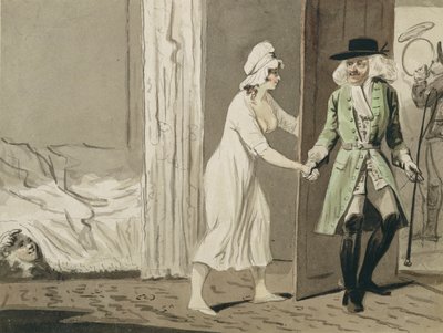 A felszarvazott a vadászatra indul, 1800 körül (toll és tinta WC-vel papíron) alkotó: Isaac Robert Cruikshank
