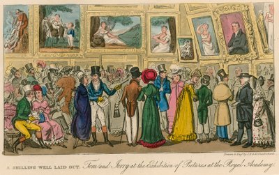Jól elköltött shilling: Tom és Jerry a Királyi Akadémia képkiállításán alkotó: Isaac, Robert and George Cruikshank