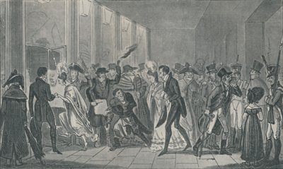 Az Opera után, 1821, 1920. Művészek: Isaac Robert Cruikshank, George Cruikshank. alkotó: Isaac, Robert and George Cruikshank
