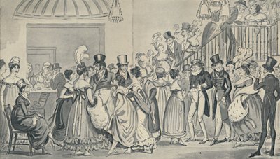 In the Saloon at Covent Garden, 1821, 1920. Művészek: Isaac Robert Cruikshank, George Cruikshank. alkotó: Isaac, Robert and George Cruikshank