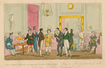 A zöld szoba a londoni Drury Lane Színházban alkotó: Isaac, Robert and George Cruikshank