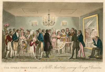 Az opera zöld szobája, avagy nemes amatőrök külföldi kuriózumokat nézegetnek alkotó: Isaac, Robert and George Cruikshank