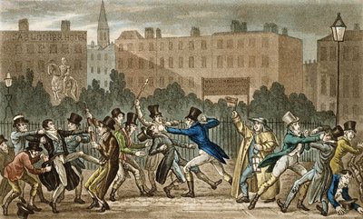 Tom, Jerry és Logic egy éjszakai verekedésben, Pierce Egan (1772-1849) 