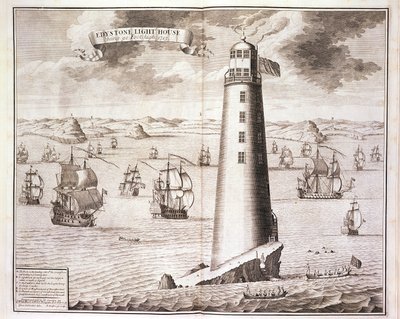 Az Eddystone világítótorony, Hendrick Hulsbergh metszete, 1713 (lásd még: 40669) alkotó: Isaac Sailmaker