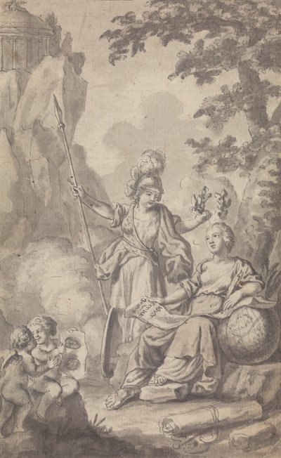 Frontispiece a Town and Country Magazine számára, a Vol. II, 1. sz alkotó: Isaac Taylor