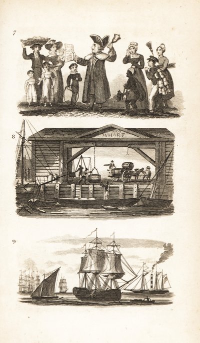 A Bellman, egy London Wharf és Coal-hajó és szénuszály alkotó: Isaac Taylor