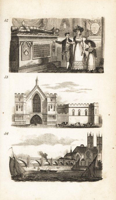 Sírok a Westminster Abbeyben, a Westminster Hallban és a Westminster Bridge-ben alkotó: Isaac Taylor