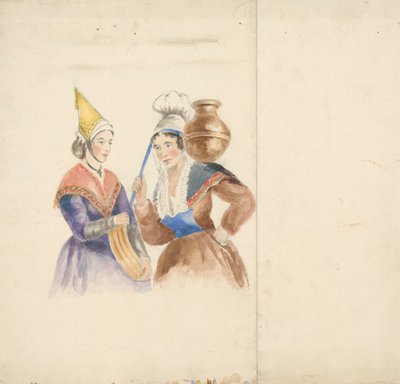 Két nő színes jelmezben alkotó: Isaac Weld