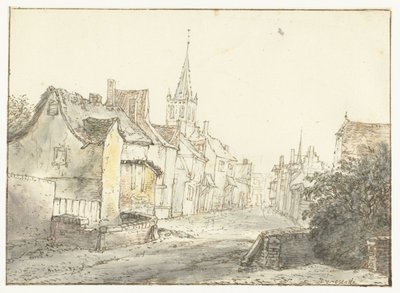 Egy utca egy faluban vagy városban Dorpsstraat alkotó: Isaac van Ostade